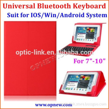 Tablet PC Universal bluetooth keyboard with leather case for Android Win IOS system bluetooth 3.0